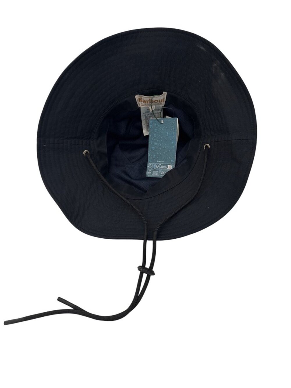 NWT Barbour Showerproof Bucket Hat Dark Navy Size L/XL (2) S/M (1) - Picture 4 of 7